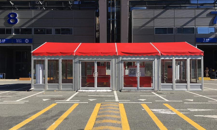 小型篷房-鋁合金外墻配玻璃門(mén)