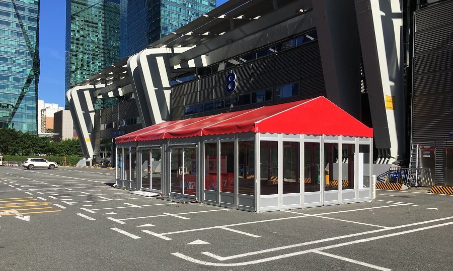 小型篷房-鋁合金外墻配玻璃門